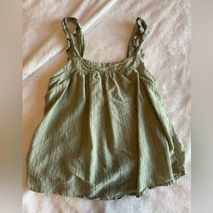 Green flowwy tank top